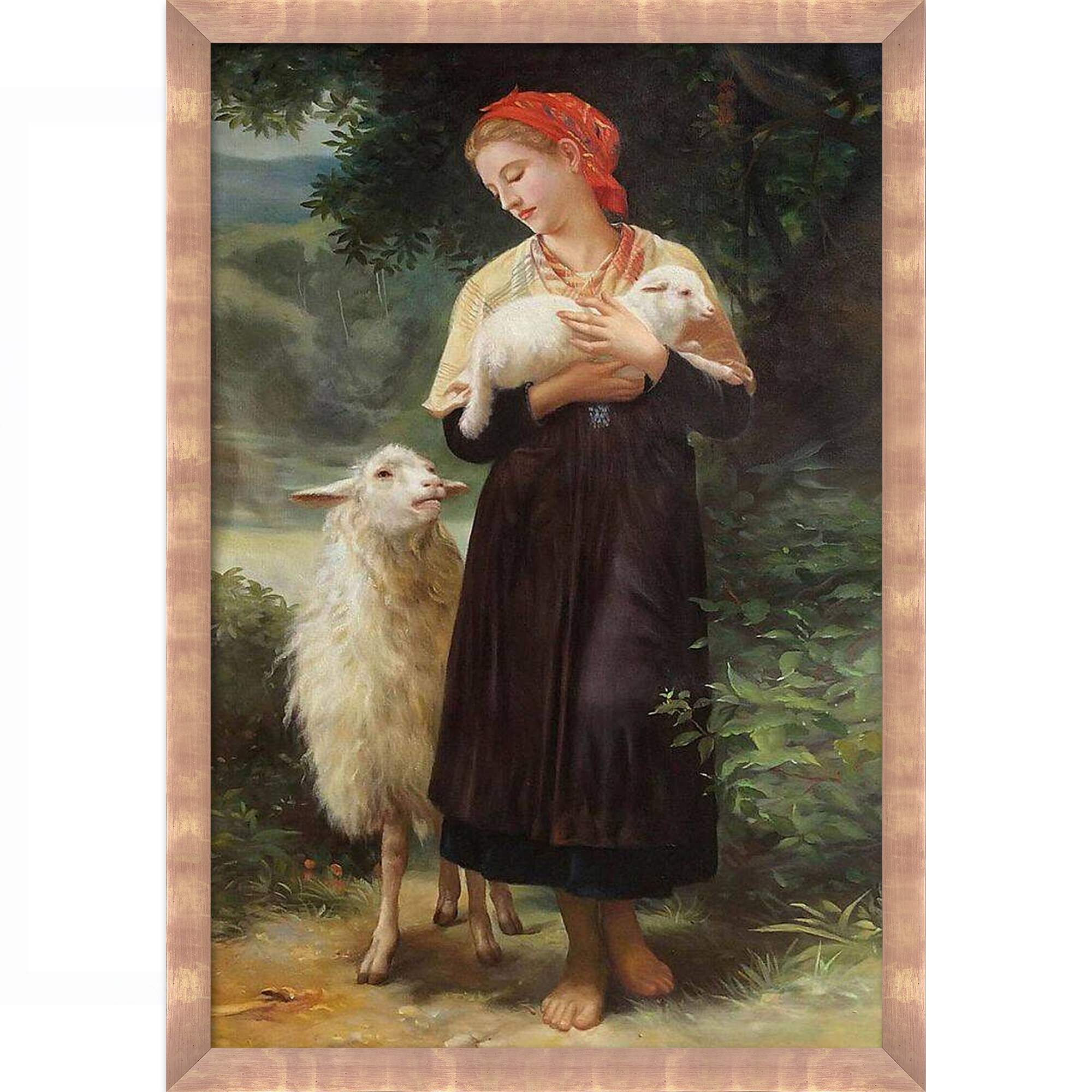 The Shepherdess 1873 by Picture Frame Painting on Canvas