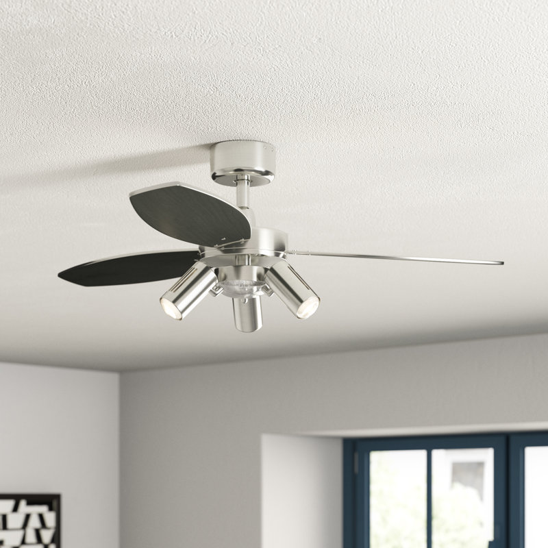 105Cm Kepner 3 - Blade Ceiling Fan with Remote Control and Light Kit Included