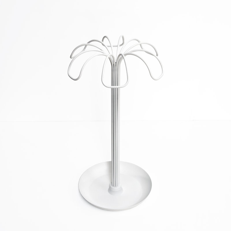 Metal Freestanding Umbrella Stand, White