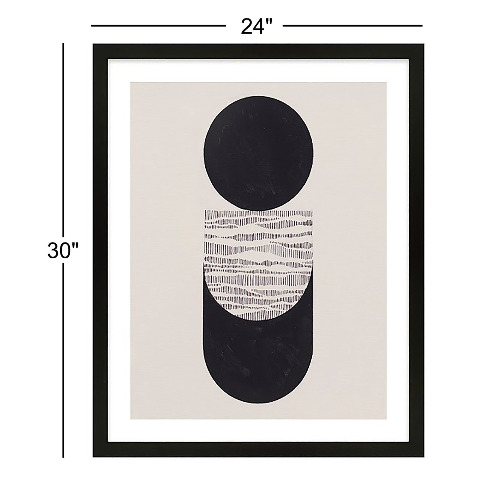 Peripheries, Set Of 3 by Lee Lessem, Black Framed, 24" W x 30" H