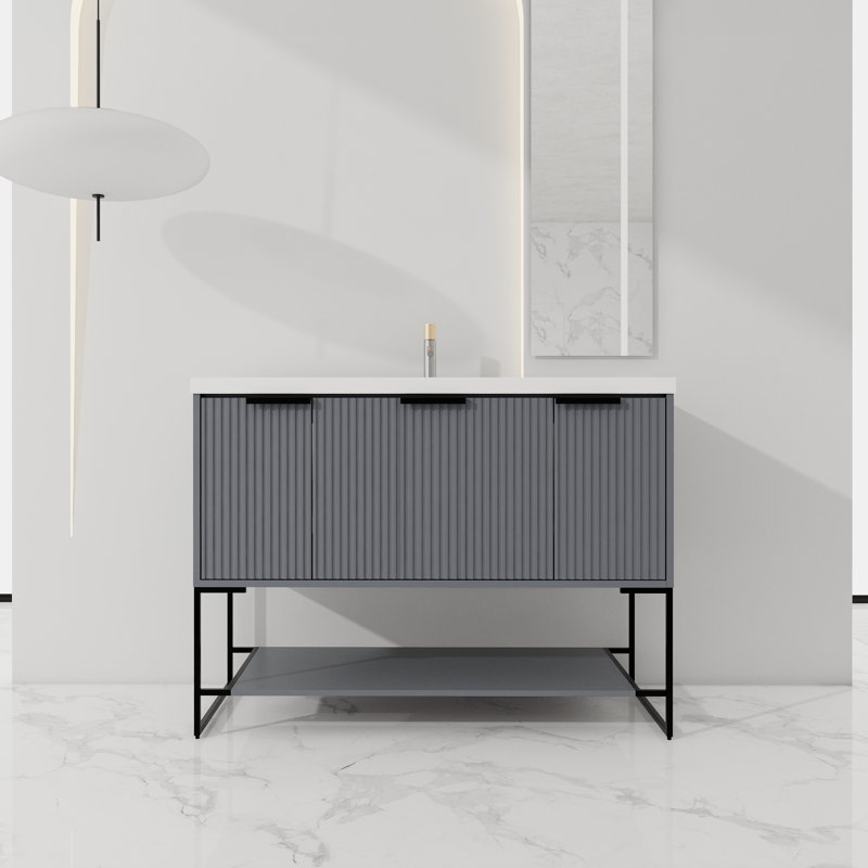 Meuble-lavabo 48 po avec lavabo en résine