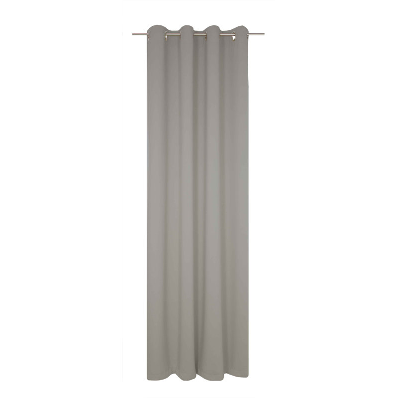 Torquay Semi Sheer Curtain Pair, 145cm Width x 255cm Drop, Grey/Brown/Blue
