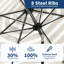 Parasol de patio 10 pi, 8 baleines robustes, avec manivelle et inclinaison à bouton-poussoir-85726190