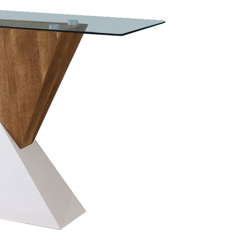 Kerenza 47.25'' Glass Top Console Table