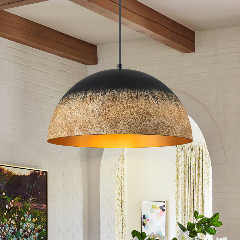 1 - Light 15.8” Single Dome Pendant