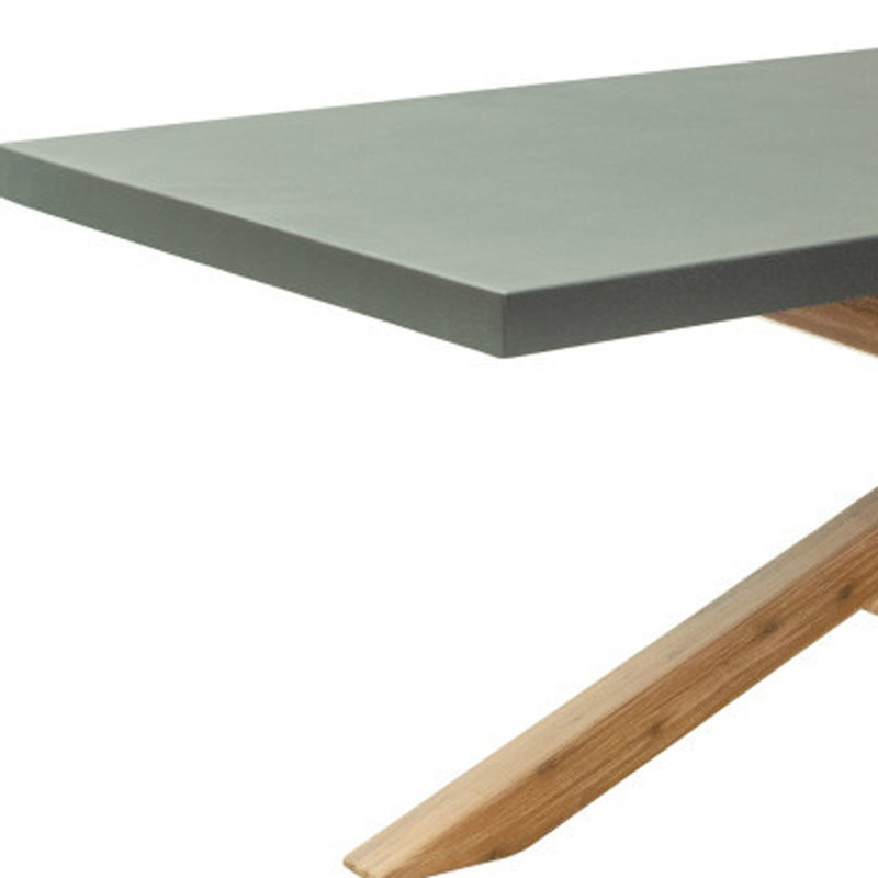 Table de salle à manger 95 "gris et naturel