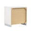 Table de chevet blanche brillante 2 - Solution de rangement pour chambre à coucher spacieuse Tiroirs doublés de feutre