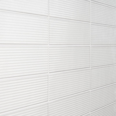 Stacy Garcia Olimar Grooved 4" x 16" Polished Porcelain Subway Wall Tile (7.74 Sq. Ft. / Case)