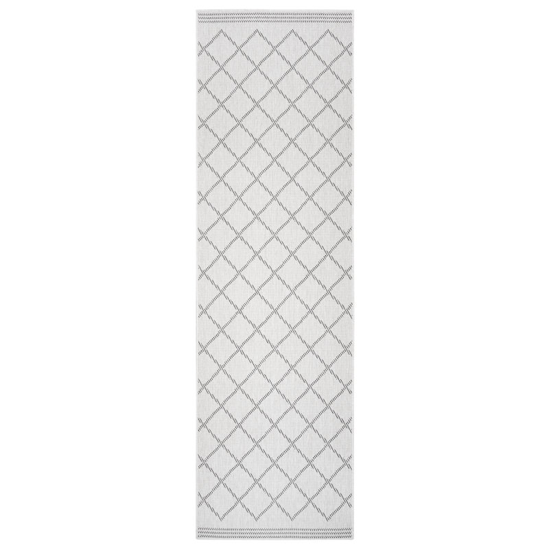 Cebu Flatweave Grey Rug, Runner 80 x 250cm