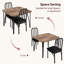 Petit ensemble de salle à manger 3 pièces 29 pouces avec chaises coussinées Brown-130818631