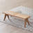 Backless Rattan Bench