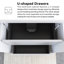 Meuble-lavabo autoportant à double cuve 70,87 po avec plateau en résine intégré-1248260635