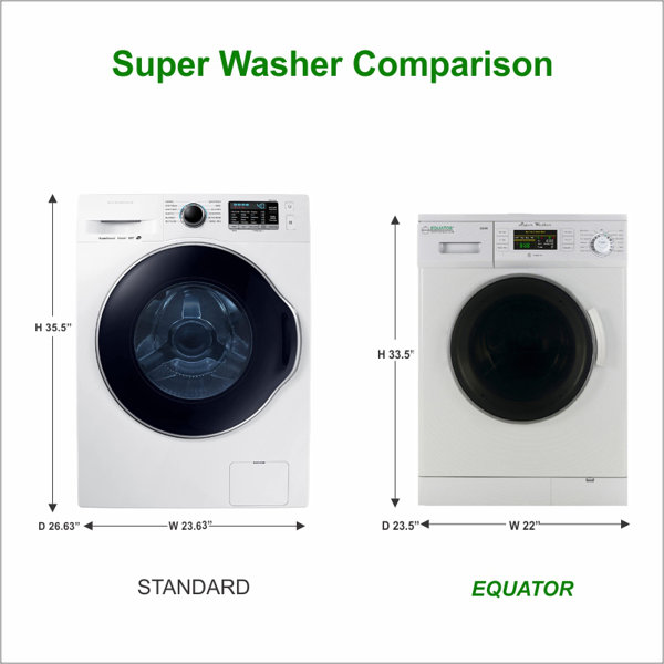 Equator Pro 13 lbs Compact 110V Washer 1200 RPM 12 Programs/Quiet + Winterize Washer 824 New