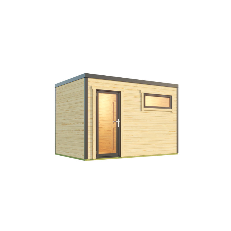 Lasita - 11.5 x 8.5 Ft. Premium Log Cabin With Aluminium Double Glazed Door And Window (44mm)