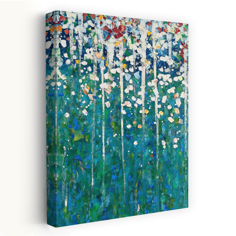 Art mural abstrait vert et blanc abstrait, H 24 po x l 16 po