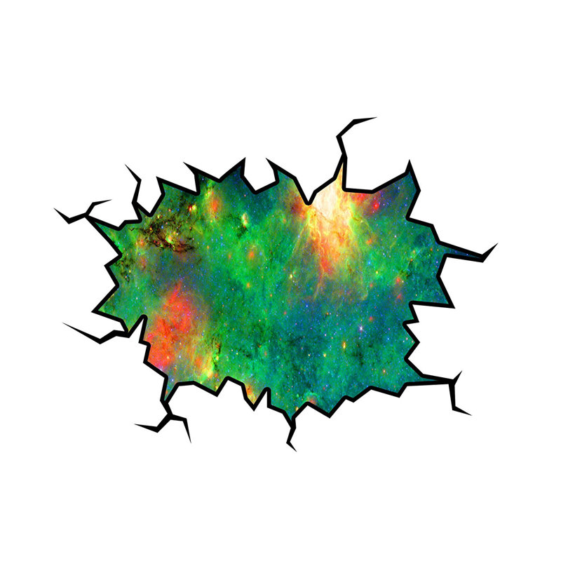 Décalcomanie murale space nebula, H 18 po x l 22 po x P 0,01 po