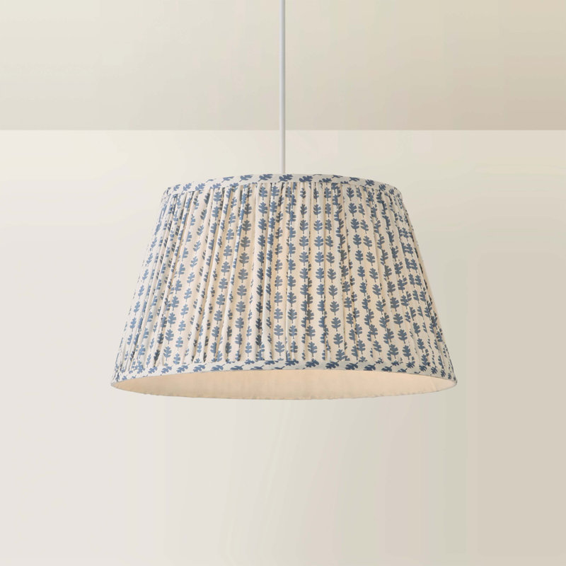Tavontae Blended Fabric Dome Lamp Shade ( Slip-On ), 25cm H x 45cm W x 45cm D, Blue
