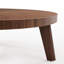 Table basse irrégulière ronde en bois massif de noyer