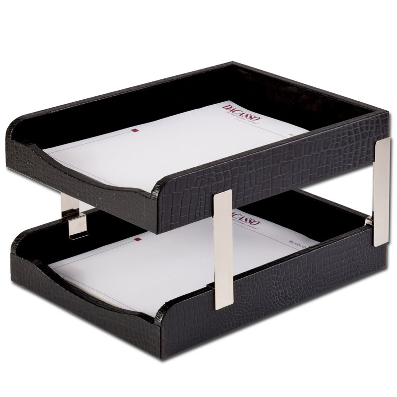 Leather File Organizer, Black