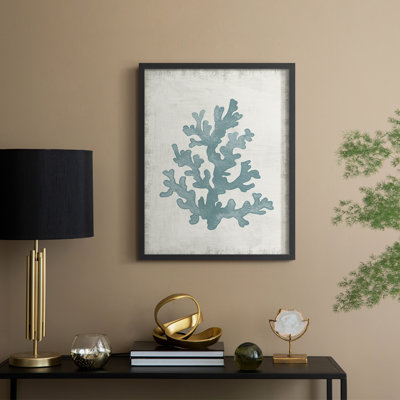 Coral Oasis II, reproduction encadrée - bois massif