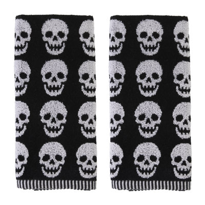 SKULL JACQUARD HAND-BLACK/WHITE