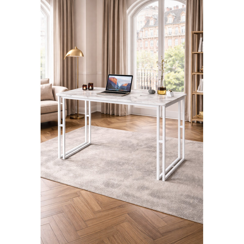 Tara 120 cm Wide Metal Base Desk , White