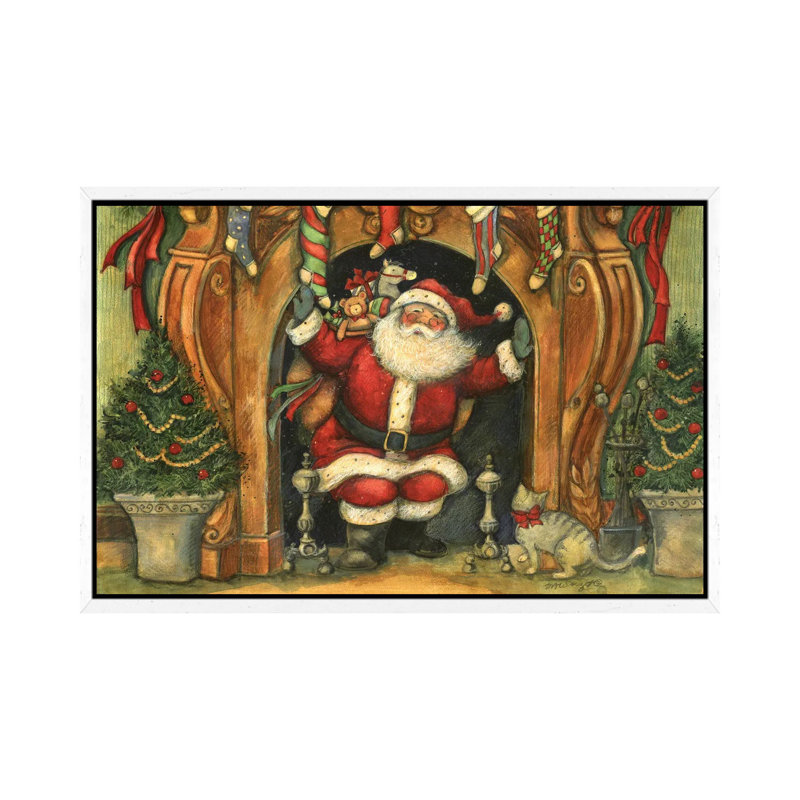 Down The Chimney by Susan Winget - Gallery-Wrapped Canvas Giclée on Canvas, White Floater Frame, 101.6 cm H x 66.04 cm W