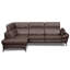 Genuine Leather Reclining Corner Sofa with Adjustable Headrests and Adjustable Armrest and Storage-449599726-449599714