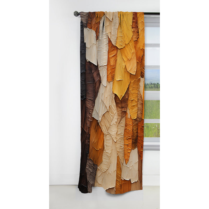 Julie - Rideau d'arbre - Rideau floral occultant en velours - 1 panneau, L 52 po x L 108 po