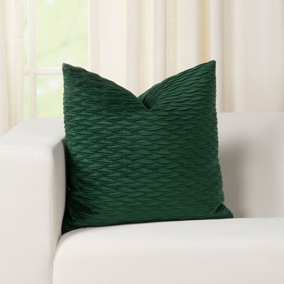 Fluctuate Pleated Velvet Throw Pillow