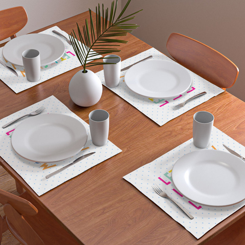Cotton No Pattern Rectangle Placemat