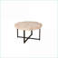 Table basse rétro en bois patchwork pour le salon - plateau de 30 po, pieds croisés, facile à assembler et amp; Propre