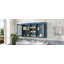 Armoire murale 55 po 2 en 1 avec tablettes réglables, charnières à fermeture en douceur et miroirs haute définition pour le rangement de la salle de bain, du salon et de la chambre à coucher
