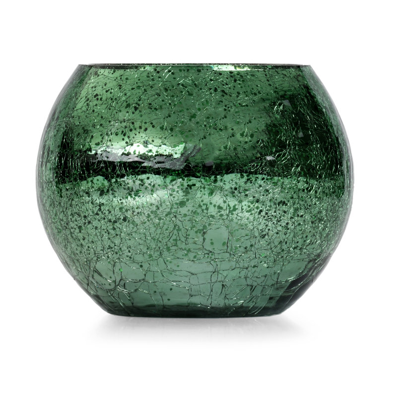 Parisian Large Glass Votive Candle Holder, Green
