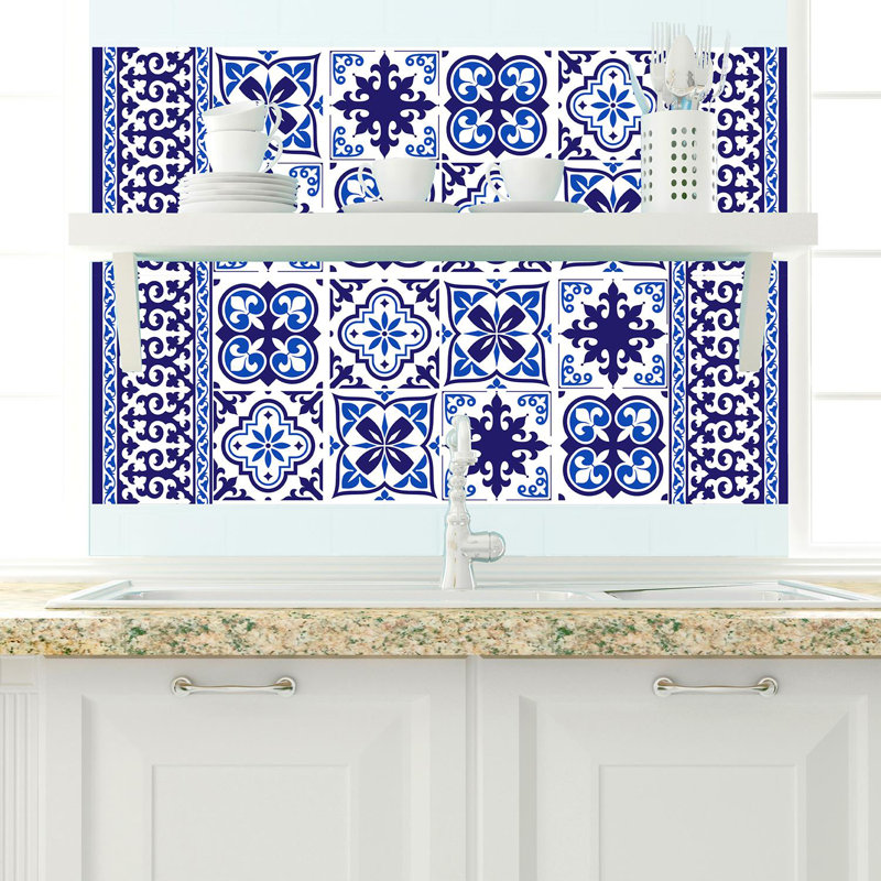 20cm W x 20cm L PVC Peel and Stick Mosaic Tile