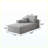 Grey Left-Facing Sleeper Sofa Bed, Convertible Living Room Seating