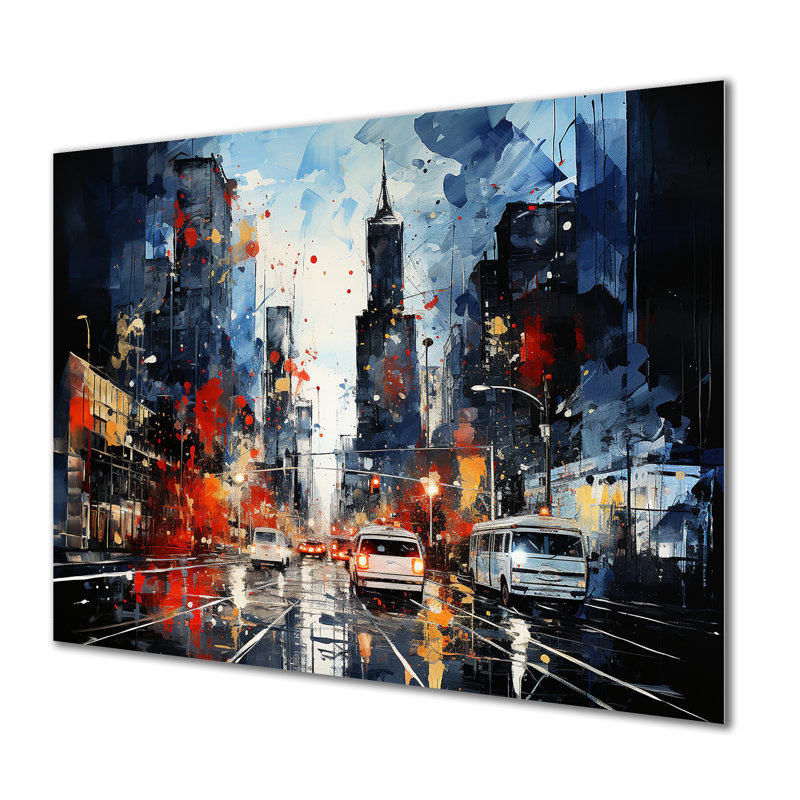 «Blue Rues of Harlem I - Harlem Renaissance», art mural en métal MT134364, H 24 po x l 32 po x P 1 po