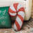 Candy Cane Shaped Rhinestone Pillow