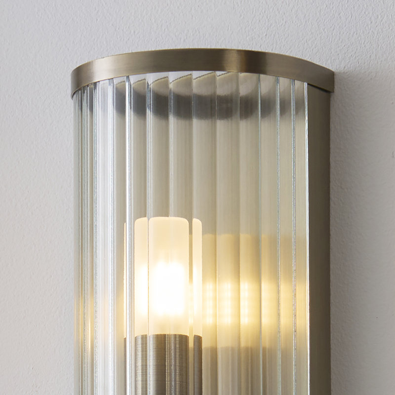 Steel Flush Mounted Sconce, 1 Light