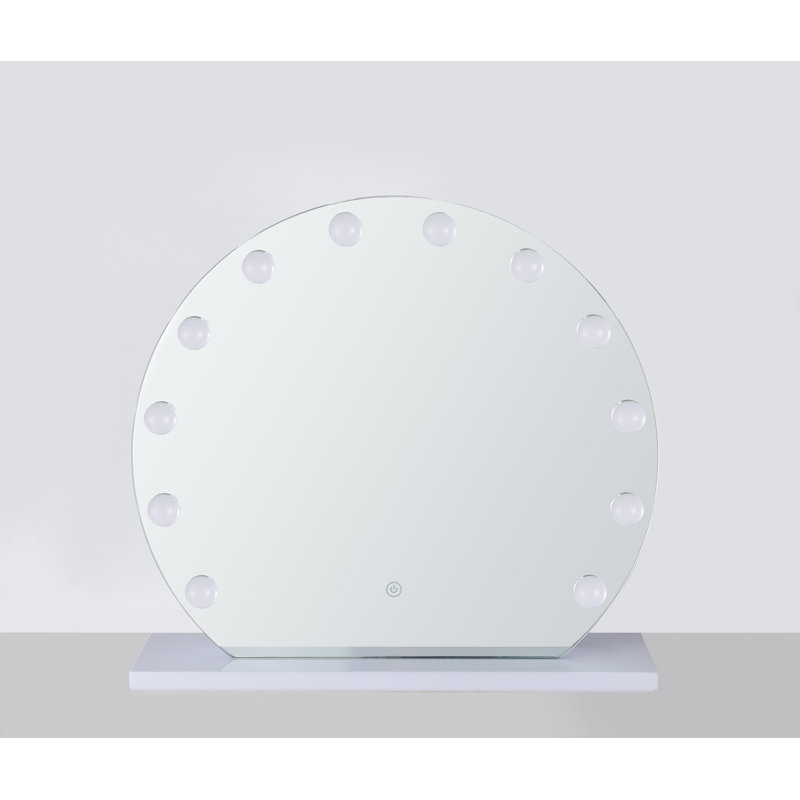 Miroir de salle de bain/meuble-lavabo à éclairage biseauté Syn, Blanc, 30 po x 32 po