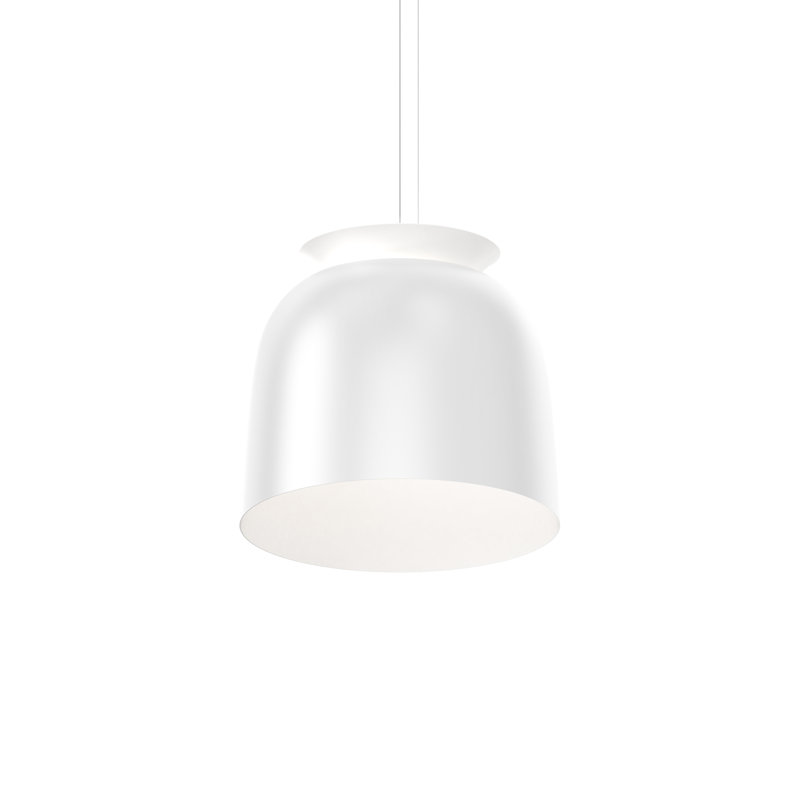 Belle 1 - Light LED Pendant, Satin White, 27.5" H x 19.5" W x 19.5" D