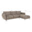 Modern Corner Chaise Sofa Kimo with Silver Metal Legs-69378158-69378159