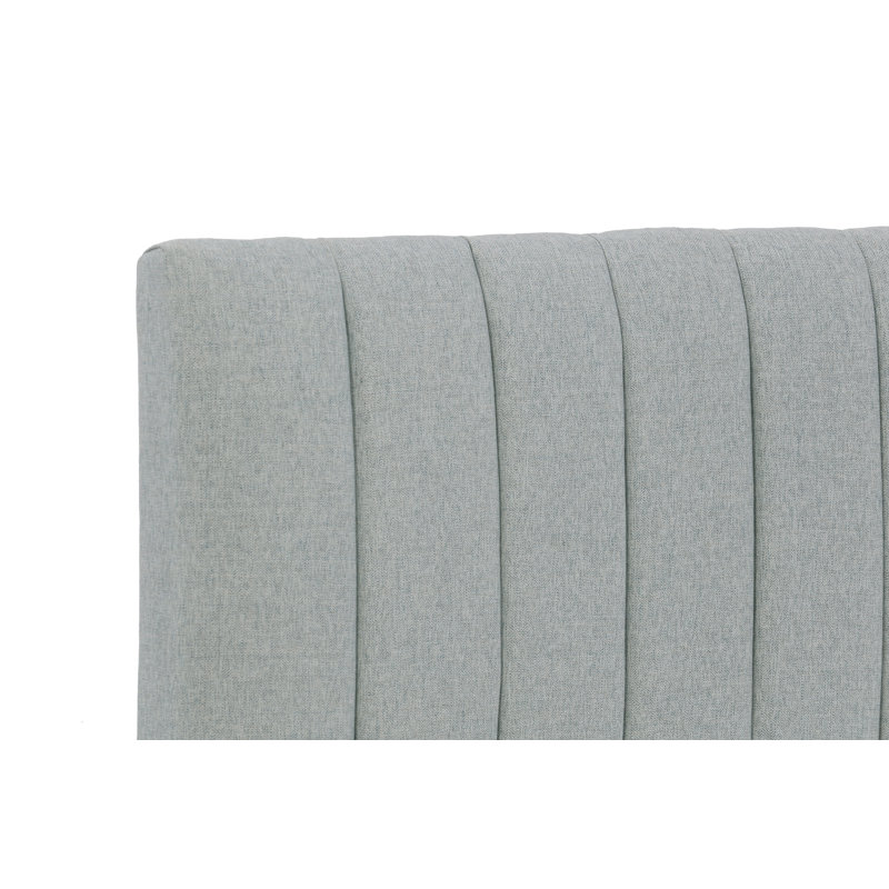 Ali Channel Upholstered Headboard, California King, Light Green