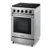Thor Kitchen 24" 3.73 Cubic Feet Smart Natural Gas Free Standing Range with 4 Burners
