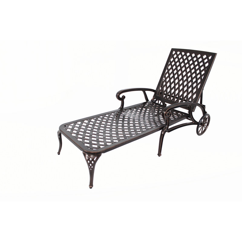 Aluminium Cast lounge chair, Brown