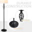 Ensemble de lampes de table 3 pièces avec base en métal, base ronde et abat-jour en tissu Homcom, noir / blanc Homcom
