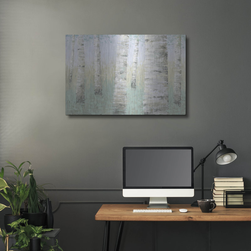Art mural luxueux «Blue Birch» par Wellington Studio, H 24 po x l 36 po