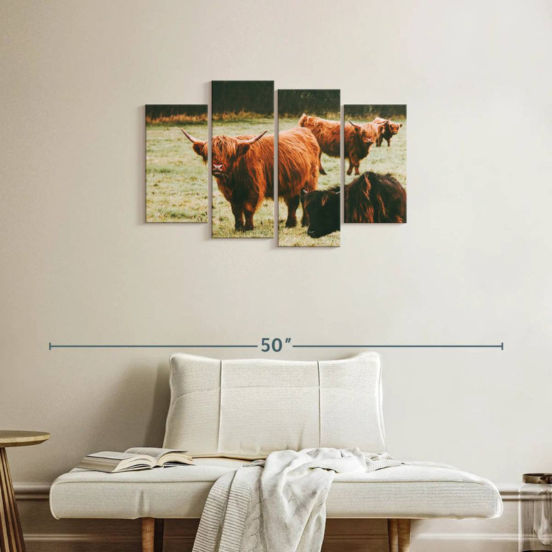 Brampt Highland Cow Group, H 22 po x l 36 po