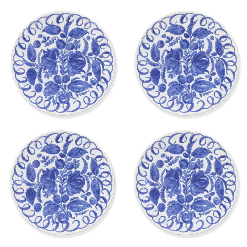 Amalfi Dinner Plate - 10.6", White/Blue