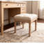Petit banc de repose-pieds carré rembourré, siège confortable et élégant pour les chambres à coucher et les salles à manger, dimensions de 15,75 pouces